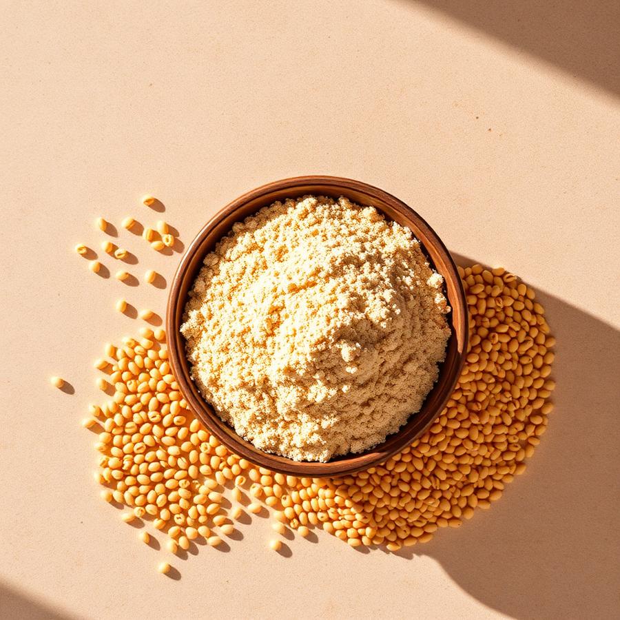 Bowl of stone-ground bajra atta with whole pearl millet grains