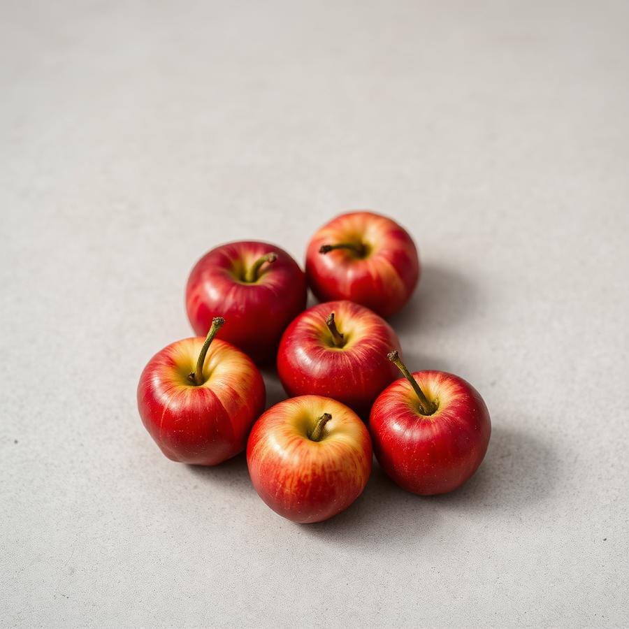Group of small snack-size red apples